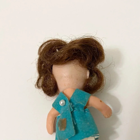 Vtg Gold Farb Novelty Doll Liddle Kiddle Kiddles Clone Flaws 2.5 Inch Tall - Picture 6 of 13
